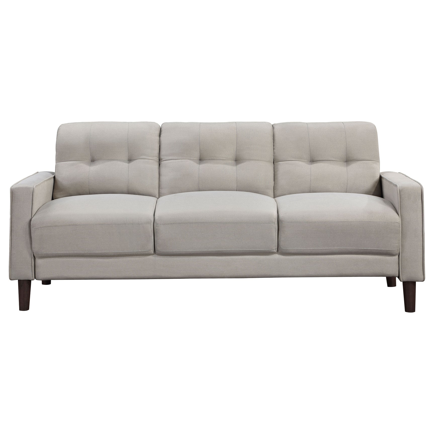 Bowen 3-piece Upholstered Track Arm Tufted Sofa Set Beige - Tampa Furniture Outlet