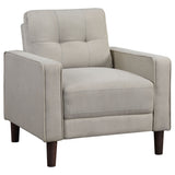 Bowen 3-piece Upholstered Track Arm Tufted Sofa Set Beige - Tampa Furniture Outlet