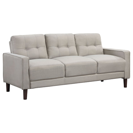 Tampa Furniture Outlet - Coaster - Bowen Upholstered Track Arm Tufted Sofa Beige - 506785