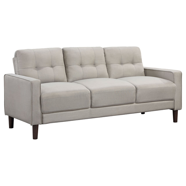 Tampa Furniture Outlet - Coaster - Bowen Upholstered Track Arm Tufted Sofa Beige - 506785