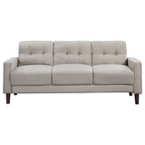 Bowen Upholstered Track Arm Tufted Sofa Beige - Tampa Furniture Outlet
