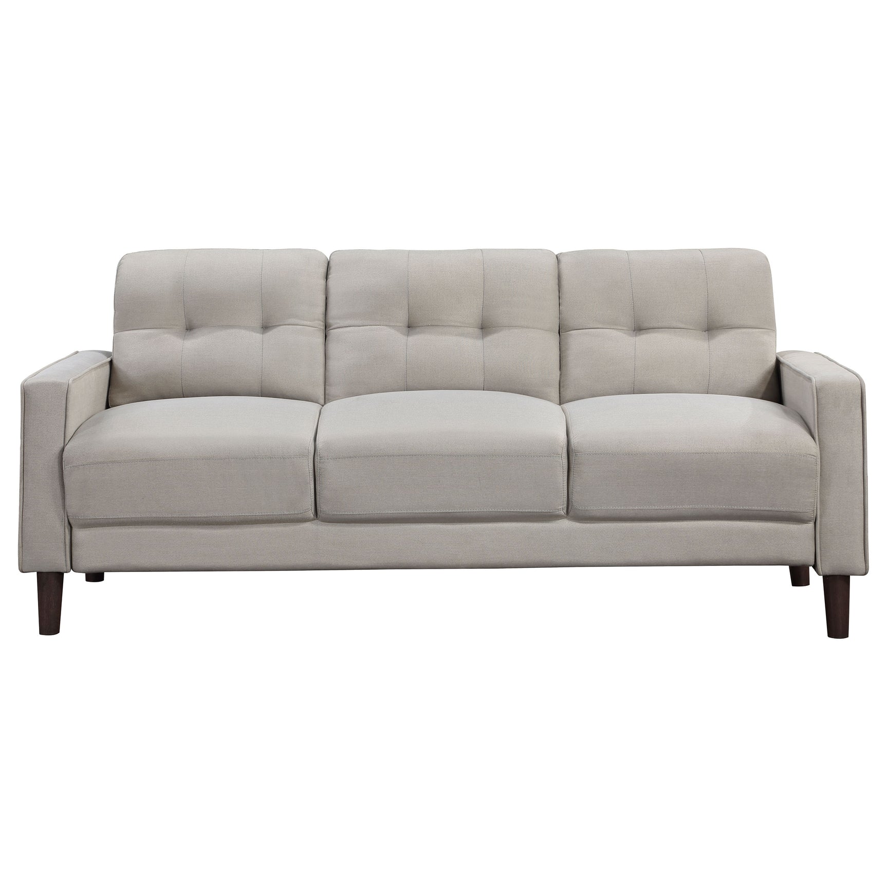 Bowen Upholstered Track Arm Tufted Sofa Beige - Tampa Furniture Outlet