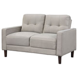 Bowen Upholstered Track Arm Tufted Loveseat Beige - Tampa Furniture Outlet