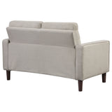 Bowen Upholstered Track Arm Tufted Loveseat Beige - Tampa Furniture Outlet