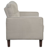 Bowen Upholstered Track Arm Tufted Loveseat Beige - Tampa Furniture Outlet