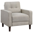 Tampa Furniture Outlet - Coaster - Bowen Upholstered Track Arm Tufted Accent Chair Beige - 506787