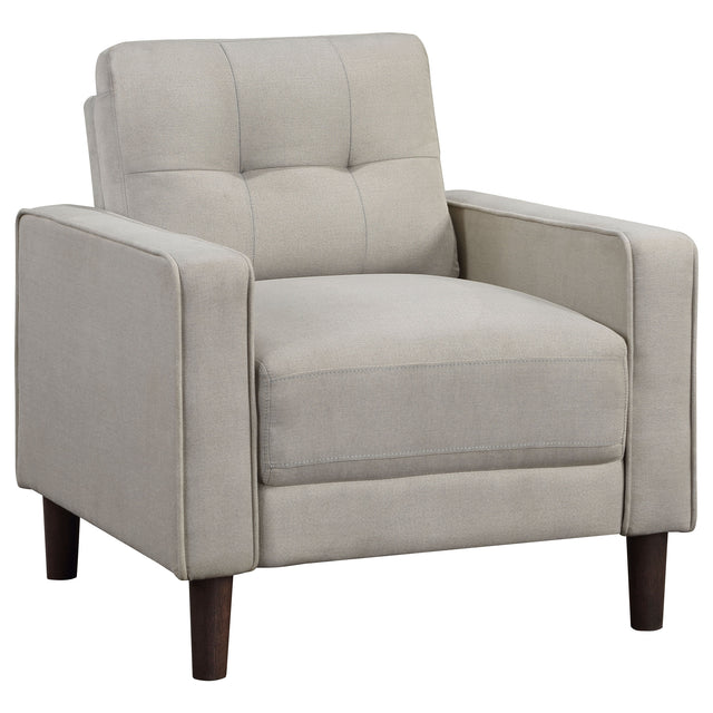 Tampa Furniture Outlet - Coaster - Bowen Upholstered Track Arm Tufted Accent Chair Beige - 506787