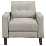 Bowen Upholstered Track Arm Tufted Accent Chair Beige - Tampa Furniture Outlet