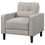 Bowen Upholstered Track Arm Tufted Accent Chair Beige - Tampa Furniture Outlet