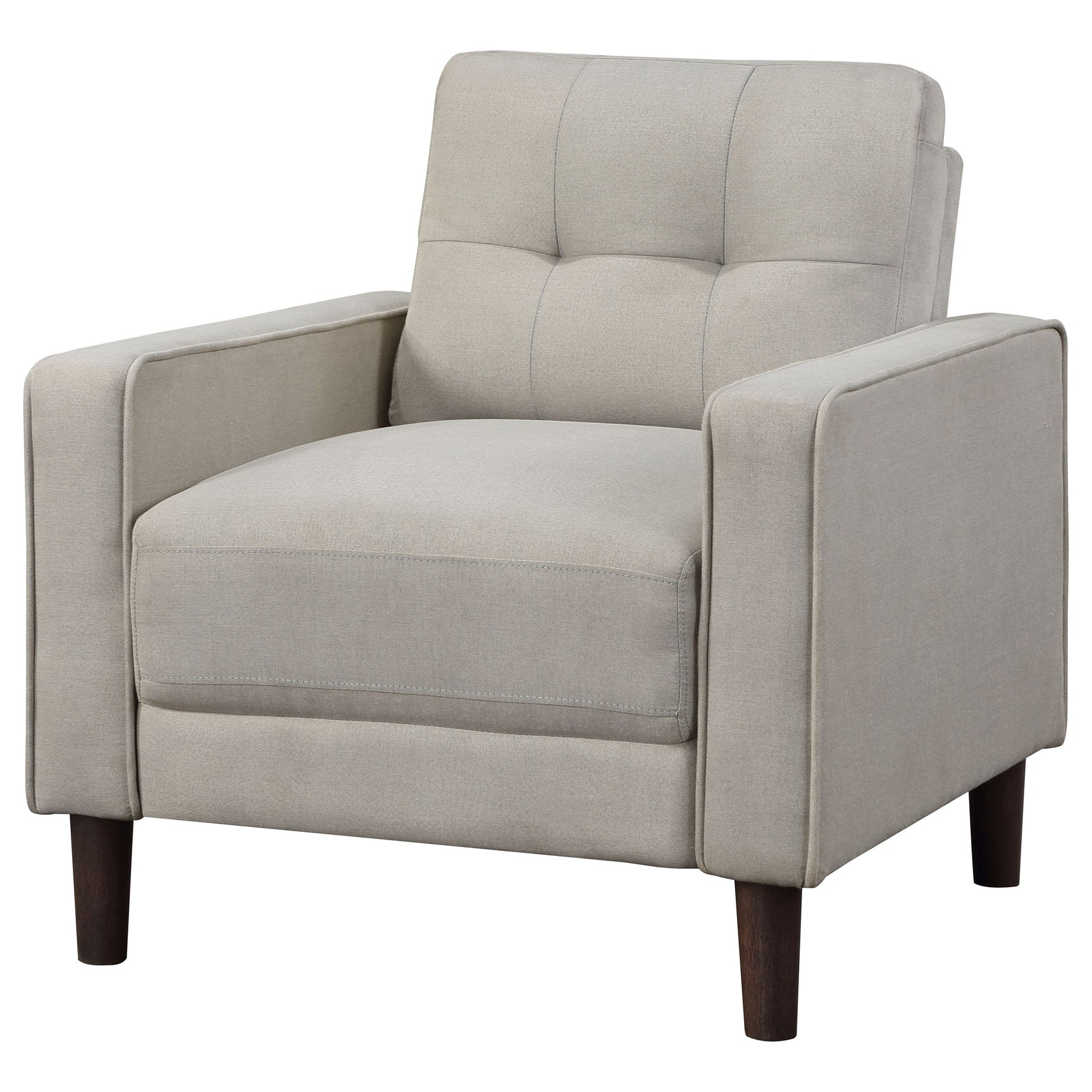 Bowen Upholstered Track Arm Tufted Accent Chair Beige - Tampa Furniture Outlet