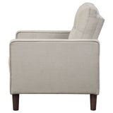 Bowen Upholstered Track Arm Tufted Accent Chair Beige - Tampa Furniture Outlet