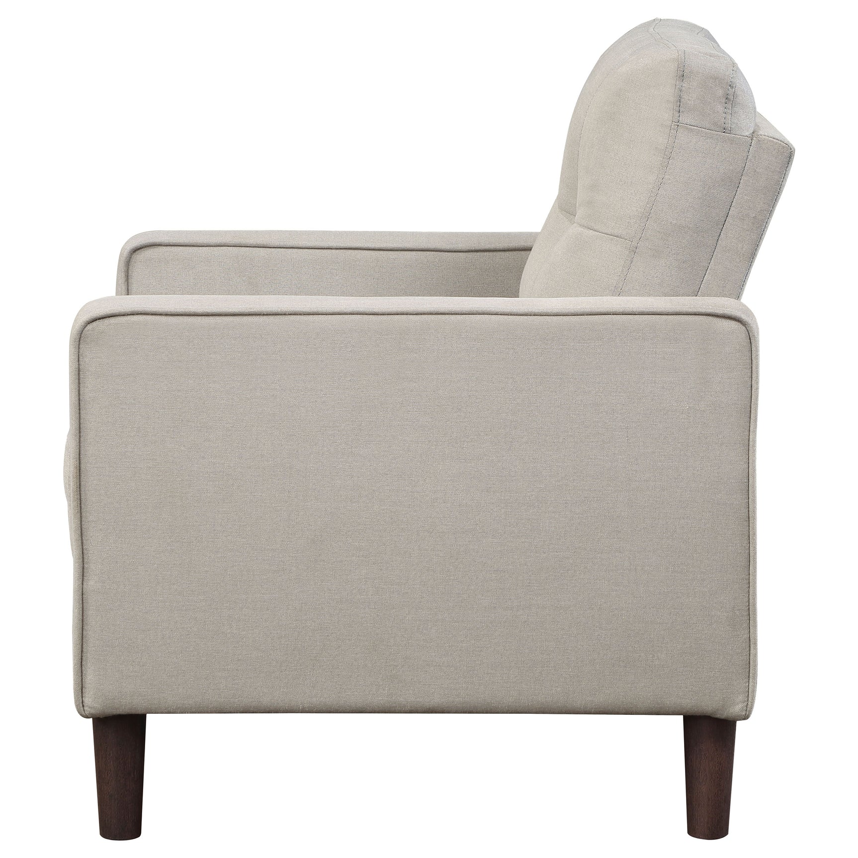 Bowen Upholstered Track Arm Tufted Accent Chair Beige - Tampa Furniture Outlet