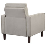 Bowen Upholstered Track Arm Tufted Accent Chair Beige - Tampa Furniture Outlet