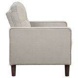 Bowen Upholstered Track Arm Tufted Accent Chair Beige - Tampa Furniture Outlet
