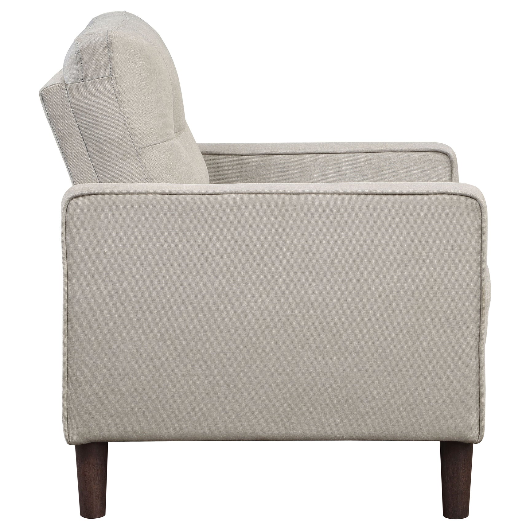 Bowen Upholstered Track Arm Tufted Accent Chair Beige - Tampa Furniture Outlet