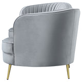 Sophia Upholstered Channel Tufted Sofa Grey - Tampa Furniture Outlet