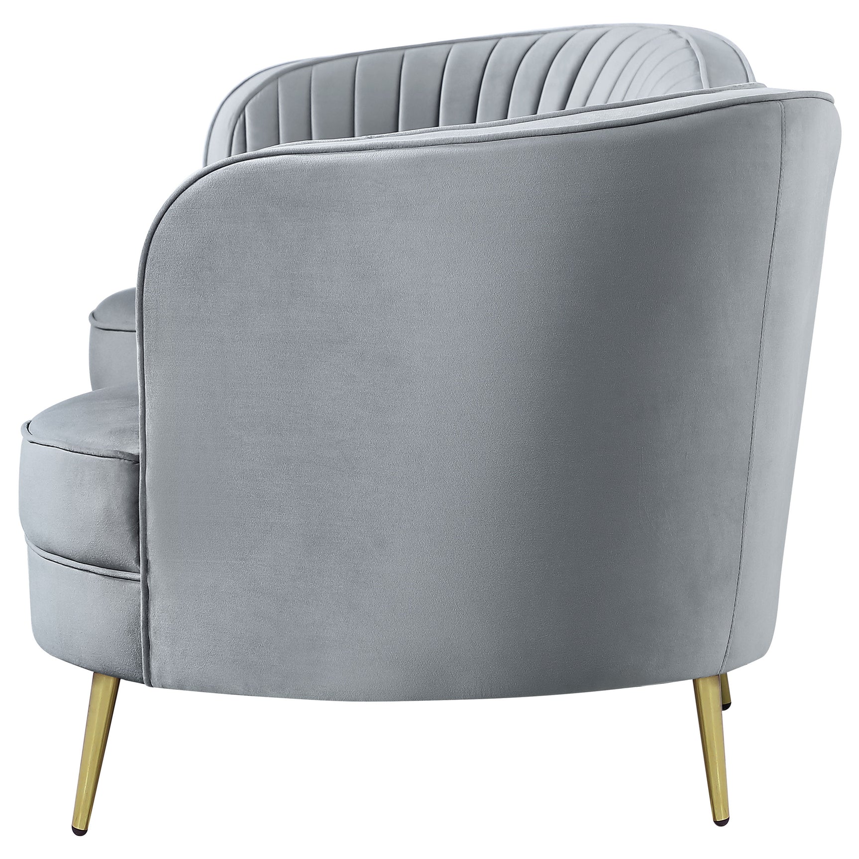 Sophia Upholstered Channel Tufted Sofa Grey - Tampa Furniture Outlet