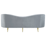 Sophia Upholstered Channel Tufted Sofa Grey - Tampa Furniture Outlet