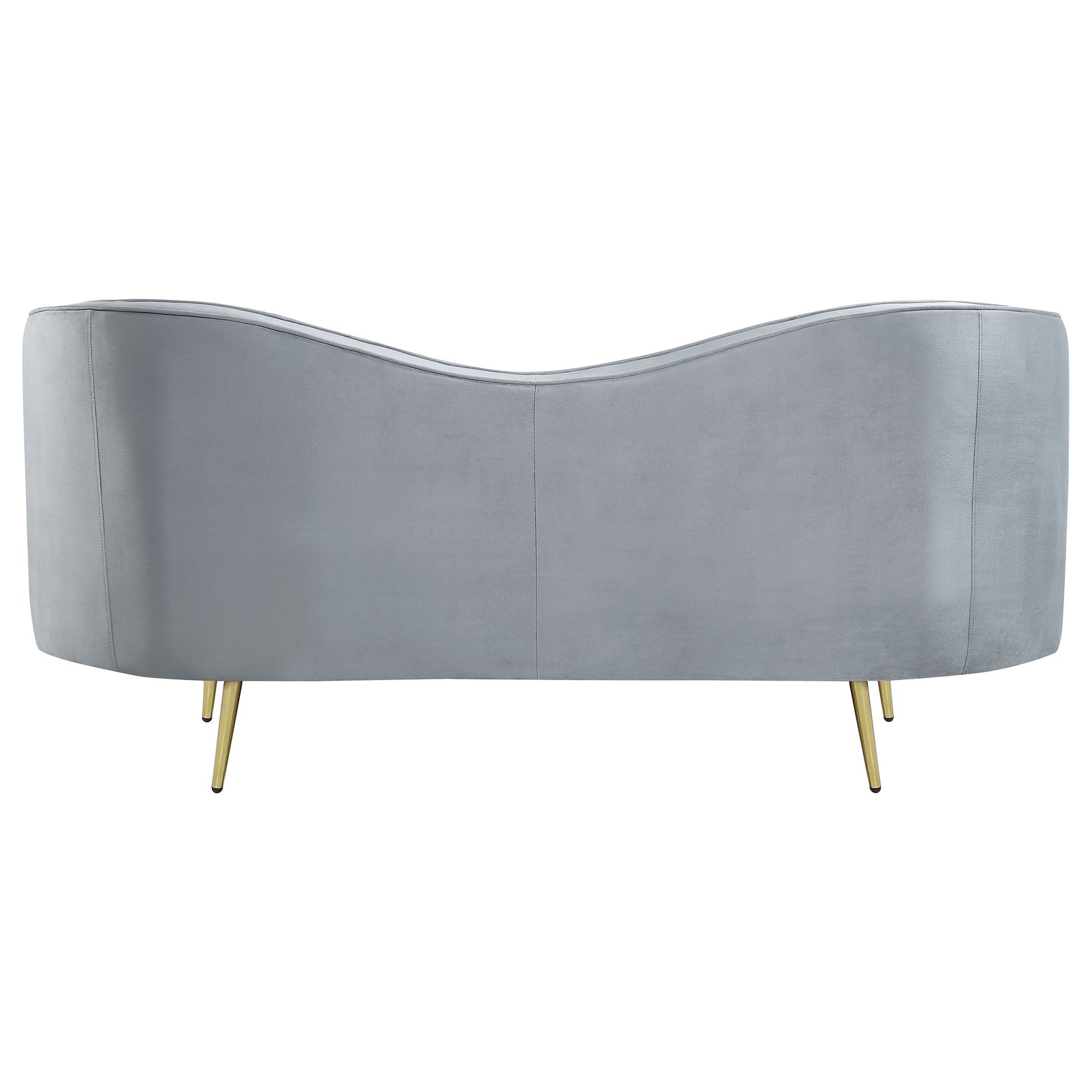Sophia Upholstered Channel Tufted Loveseat Grey - Tampa Furniture Outlet