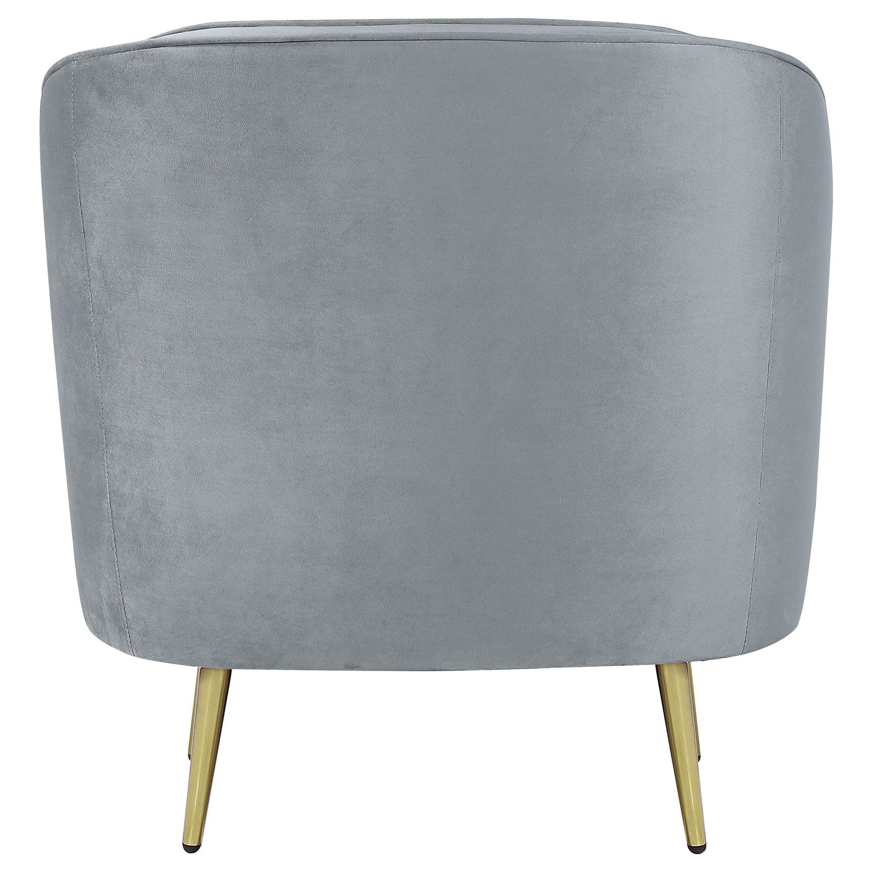 Sophia Upholstered Channel Tufted Barrel Accent Chair Grey - Tampa Furniture Outlet