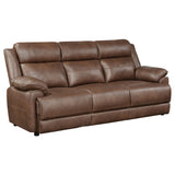 Ellington 2-piece Upholstered Padded Arm Sofa Set Dark Brown - Tampa Furniture Outlet