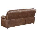 Ellington 2-piece Upholstered Padded Arm Sofa Set Dark Brown - Tampa Furniture Outlet