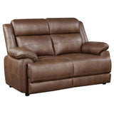 Ellington 2-piece Upholstered Padded Arm Sofa Set Dark Brown - Tampa Furniture Outlet