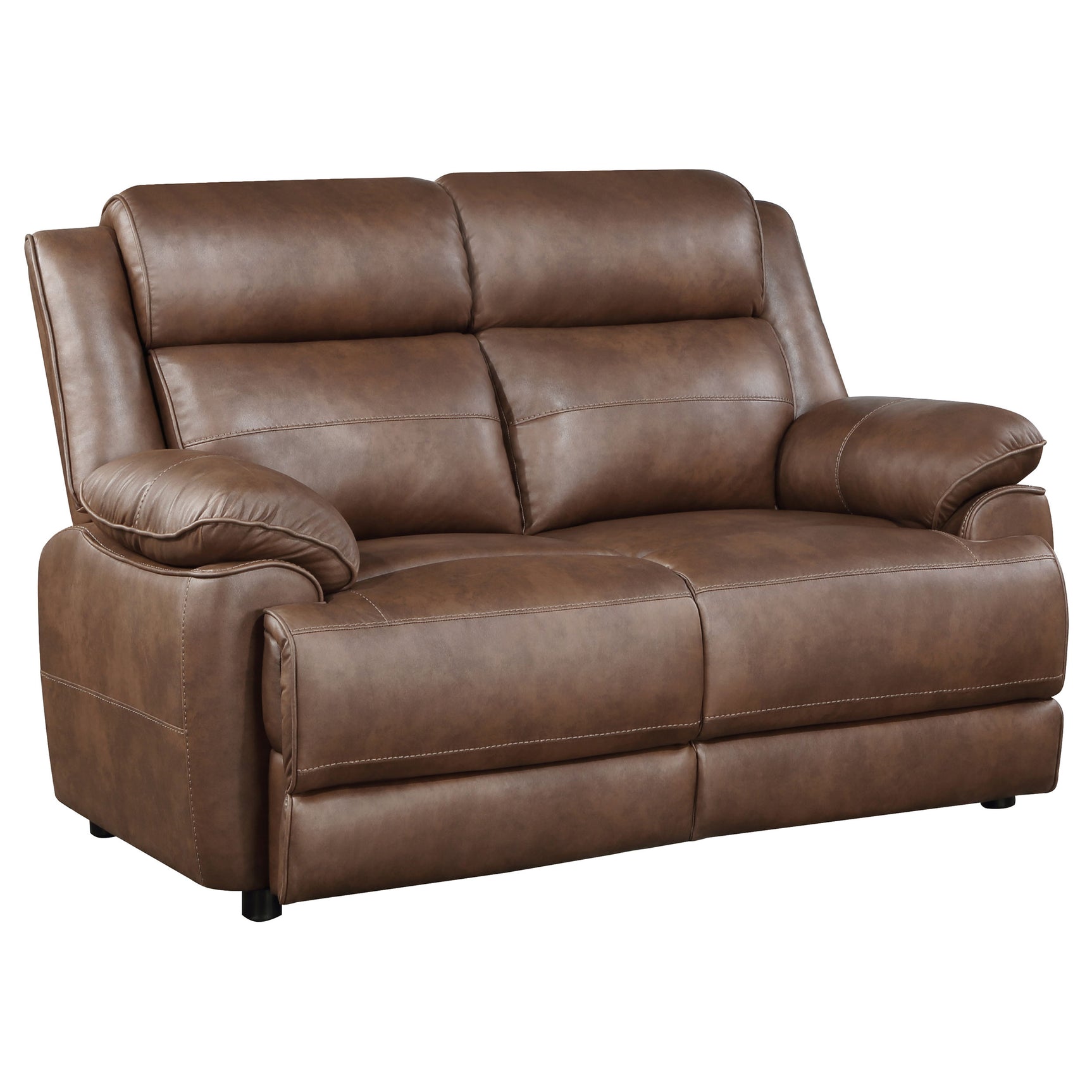 Ellington 2-piece Upholstered Padded Arm Sofa Set Dark Brown - Tampa Furniture Outlet