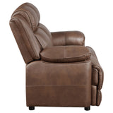 Ellington 2-piece Upholstered Padded Arm Sofa Set Dark Brown - Tampa Furniture Outlet