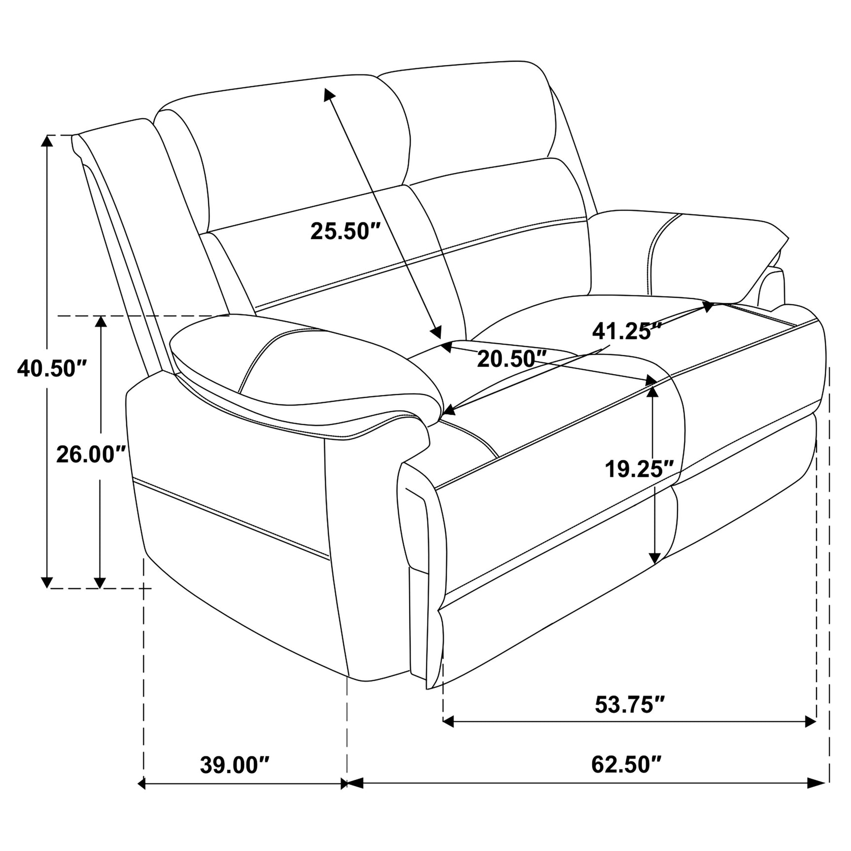 Ellington 2-piece Upholstered Padded Arm Sofa Set Dark Brown - Tampa Furniture Outlet