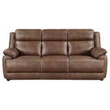 Ellington 3-piece Upholstered Padded Arm Sofa Set Dark Brown - Tampa Furniture Outlet