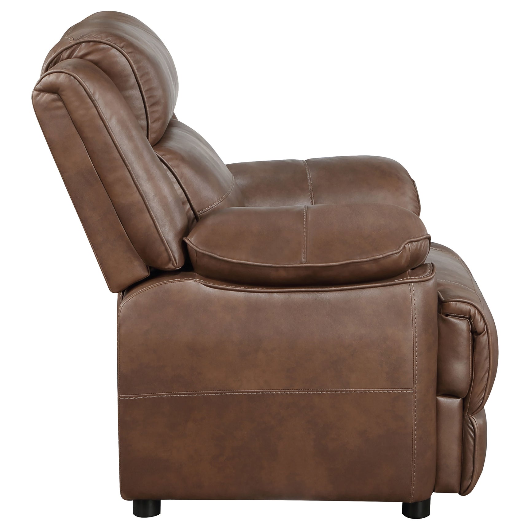 Ellington 3-piece Upholstered Padded Arm Sofa Set Dark Brown - Tampa Furniture Outlet