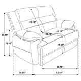 Ellington 3-piece Upholstered Padded Arm Sofa Set Dark Brown - Tampa Furniture Outlet