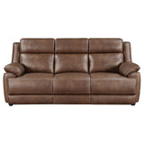 Ellington Upholstered Padded Arm Sofa Dark Brown - Tampa Furniture Outlet