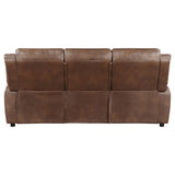 Ellington Upholstered Padded Arm Sofa Dark Brown - Tampa Furniture Outlet