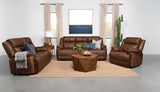 Ellington Upholstered Padded Arm Sofa Dark Brown - Tampa Furniture Outlet