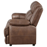 Ellington Upholstered Padded Arm Loveseat Dark Brown - Tampa Furniture Outlet