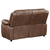 Ellington Upholstered Padded Arm Loveseat Dark Brown - Tampa Furniture Outlet
