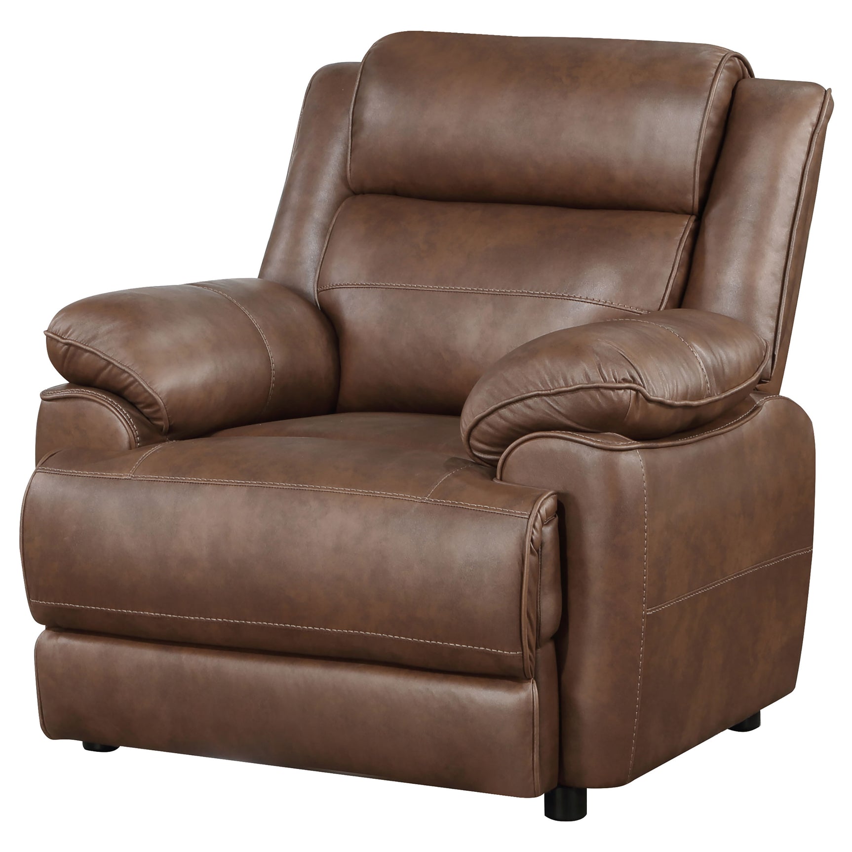 Ellington Upholstered Padded Arm Accent Chair Dark Brown - Tampa Furniture Outlet