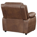 Ellington Upholstered Padded Arm Accent Chair Dark Brown - Tampa Furniture Outlet