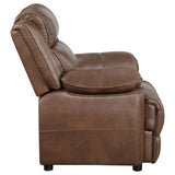 Ellington Upholstered Padded Arm Accent Chair Dark Brown - Tampa Furniture Outlet