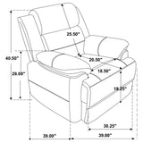 Ellington Upholstered Padded Arm Accent Chair Dark Brown - Tampa Furniture Outlet