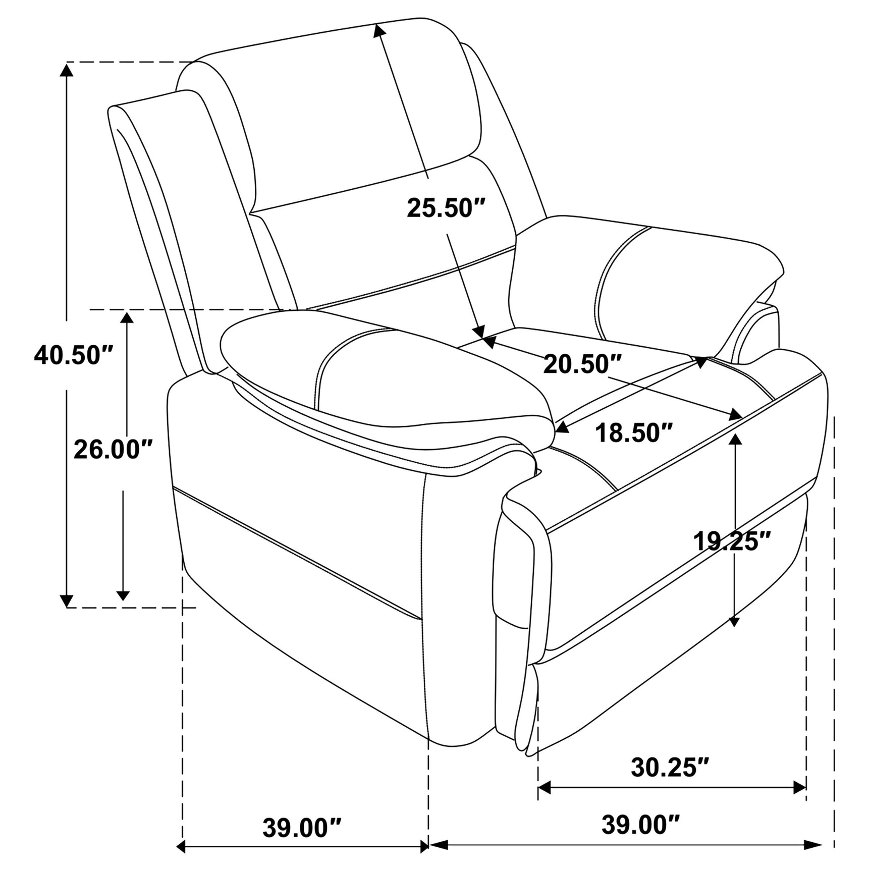Ellington Upholstered Padded Arm Accent Chair Dark Brown - Tampa Furniture Outlet
