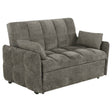 Tampa Furniture Outlet - Coaster - Cotswold Upholstered Convertible Sleeper Sofa Bed Dark Grey - 508308