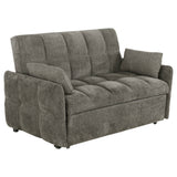 Tampa Furniture Outlet - Coaster - Cotswold Upholstered Convertible Sleeper Sofa Bed Dark Grey - 508308