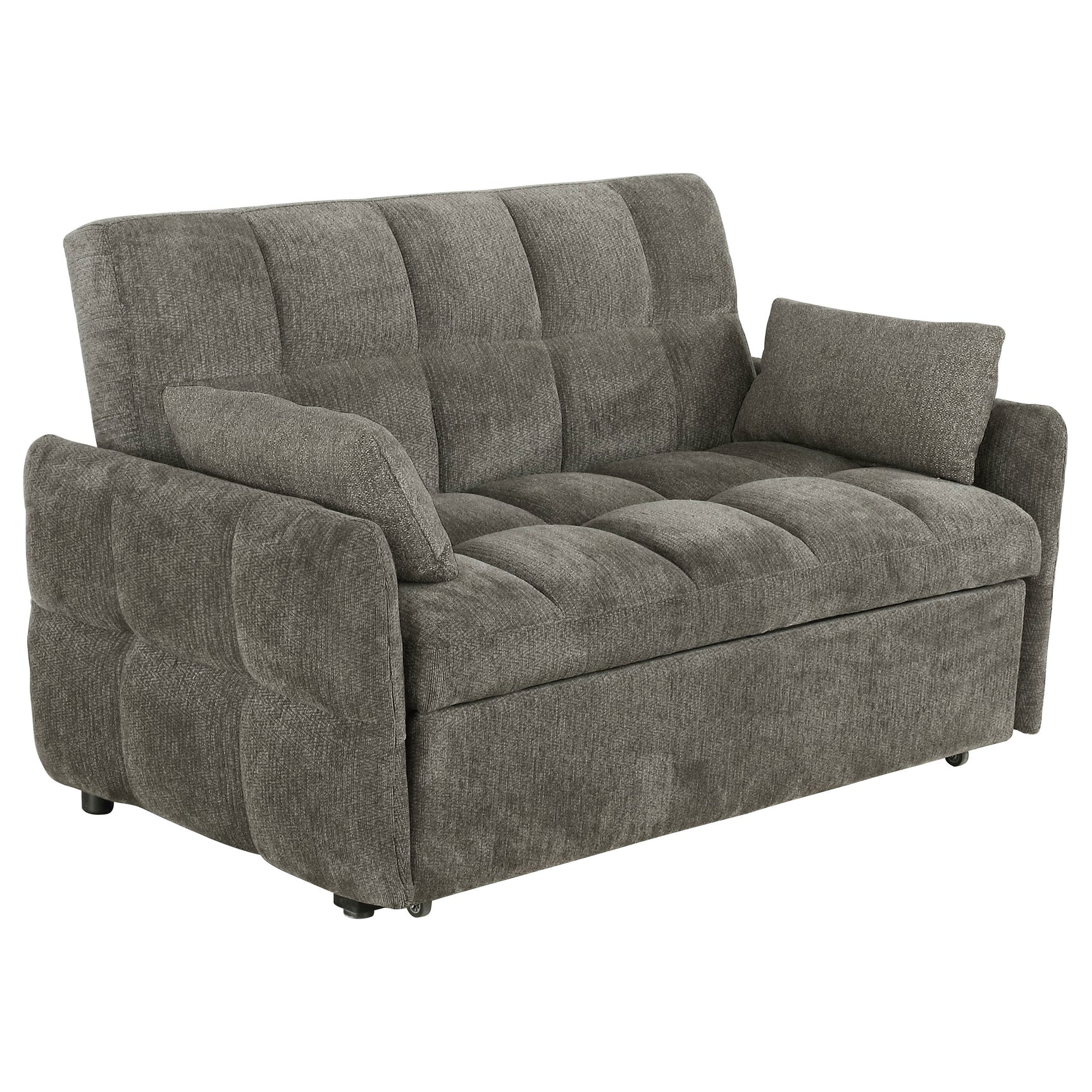 Tampa Furniture Outlet - Coaster - Cotswold Upholstered Convertible Sleeper Sofa Bed Dark Grey - 508308