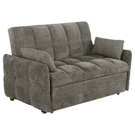 Tampa Furniture Outlet - Coaster - Cotswold Upholstered Convertible Sleeper Sofa Bed Dark Grey - 508308