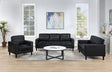 Tampa Furniture Outlet - Coaster - Ruth 3-piece Upholstered Track Arm Sofa Set Black - 508361-S3
