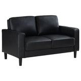 Ruth 3-piece Upholstered Track Arm Sofa Set Black - Tampa Furniture Outlet