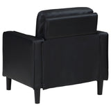 Ruth 3-piece Upholstered Track Arm Sofa Set Black - Tampa Furniture Outlet